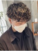 メンズマッシュメンズヘア波巻きスパイラルパーマ波巻きパーマ