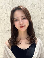 ロンド ストラーダ 心斎橋(Lond strada)&nbsp;韓国前髪顔周りロング×インナーグレージュ[心斎橋/髪質改善]