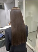 艶髪 ロング 髪質改善  ベージュカラー 酸熱 透明感カラー  