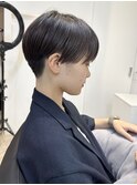 黒髪ショートボブハンサムショートマッシュショート垢抜け30代