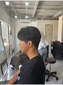 MEN’S HAIR カルマパーマダークアッシュベリーショート