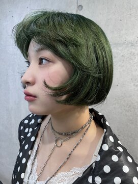 ボコカ(bococa) 【Vicky指名】モスグリーン　オリーブカラー　ブリーチカラー