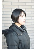 乾かすだけで形になるグラボブ【骨格補整カット】