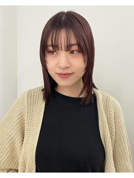 エンドリンク(endlink) 美髪ワイドバングミディアムヘアレイヤーヘアスタイル