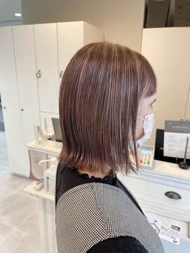 ブランシェ神領店 pink ハイライトカラー　ピンクカラー