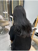 ★丸型逆三角ホワイトグレージュデジタルパーマチェリーブラウン