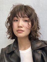 抜け感ウェーブxくしゃっとパーマ
