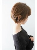 骨格ショート×ナチュラルベージュ