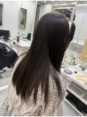韓国顔まわりレイヤーカットグレージュオリーブベージュブラウン