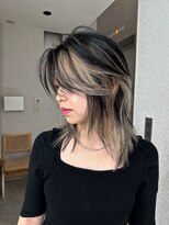 天神美容室&nbsp;天神大名レイヤーカットデザインカラーブリーチハイトーン