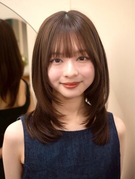 ノイカーム(noi Calm) 髪質改善トリートメントミルクティーベージュカラーくびれヘア