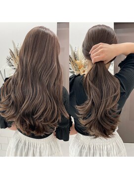 アディション 新宿(ADITION) 【韓国】艶感ハイライトミルクティーグレージュレイヤーカット