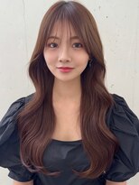 ビーチ(BEACH) レイヤーカット ダークグレー 大人ガーリー 似合わせカット 韓国