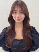 ビーチ(BEACH) レイヤーカット ダークグレー 大人ガーリー 似合わせカット 韓国