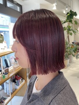 リル 茅ヶ崎(Liru:) 着物ヘア/ダークアッシュ/ミディアムレイヤーカット/茅ヶ崎駅