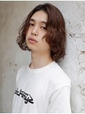 メンズボブメンズミディアムパーマスパイラルパーマルーズパーマ