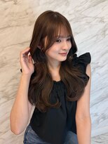 ロンド フィーユ(Lond fille)&nbsp;オリーブベージュ/レイヤーカット/顔周りレイヤー/シースルー