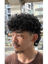 キングオブヘア バイ ノイズ 梅田茶屋町店(KING of hair by NOISM)&nbsp;メンズ髪型マレットウルフセンターパート梅田茶屋町ショートヘア
