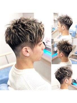 エルマーク(L-MARK) 外国人風前下がりショート×ハイライト