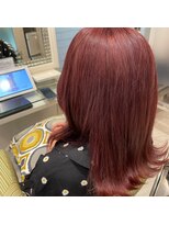 ビス リアン 川口店(Vis lien)&nbsp;レッド/ケアブリーチ/派手髪/チェリーブラウン
