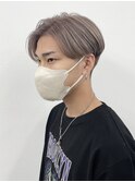 刈り上げセンタパート×ミルクティーベージュ