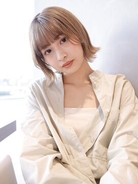 エムスラッシュ みなとみらい馬車道店(M SLASH) 小顔矯正立体カット/パールベージュ/モード/ボブウルフ/馬車道