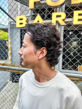フジヤマ バーバー ショップ(FUJIYAMA BARBER SHOP) オールバックパーマ all back paem