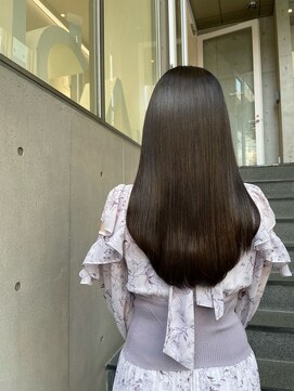 キュア 表参道(CURE) 黒髪/グレージュカラー/ココアベージュ/ヘルシーロング[表参道]