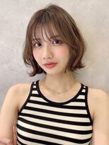 トルネード(TORNADO) 外ハネボブ 切りっぱなしボブ シースルーバング 4S112