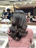 艶感コテ巻き風パーマ