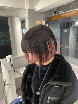 ファイブバイジエクト 堀江(FIVE by The Ect) インナーカラー アンブレラカラー ブリーチ卒業 インナーピンク