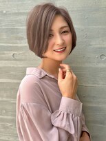 ロンドプロフィール 浦和(Lond profil) 大人可愛い20代30代40代黒髪前下がりショートボブ丸みショート◎