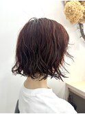 プードルパーマスパイラルパーマボブパーマウェーブ奥東 巧真