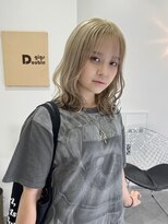 ギグスダブル 栄久屋大通店(gigs double)&nbsp;ブロンドアッシュ/ブリーチカラー/セミロング