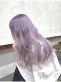 ホワイトラベンダー髪質改善/ダブルカラー/ケアブリーチ/20代