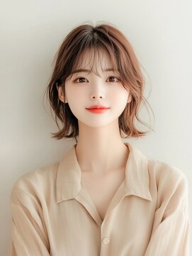 エダ 鎌倉(edA.) 小顔ボブ#髪質改善#白髪ぼかし#鎌倉#40代#50代#グレージュ