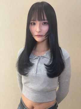 ミリ 奈良店(mm) ブルーブラック/レイヤー/顔まわりレイヤー/近鉄奈良/髪質改善