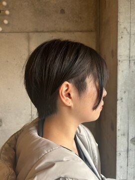 ヘア ルーナ バイ アプリーレ(hair lune by Aprire) 大人可愛い刈り上げ似合わせカットショートボブ透明感ブラウン