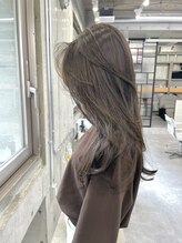 ディジョン 自由ヶ丘(Dijon) 韓国顔まわりレイヤーカットグレージュオリーブベージュブラウン