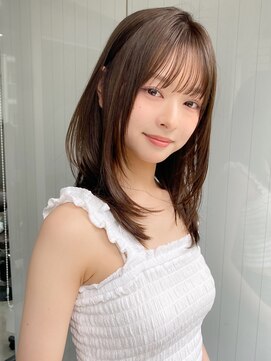 エトラ 渋谷店(etora) 小顔 前髪 レイヤーカット くびれヘア ハイライトカラー"