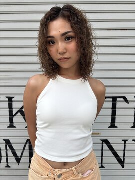 サル(saru) ブリーチ×スパイラルパーマ