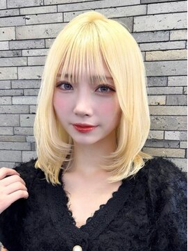 サンドレオ 新宿店(sand Leo) フェイスフレーミング/ココアベージュ/ブリーチ/ハイトーン/新宿