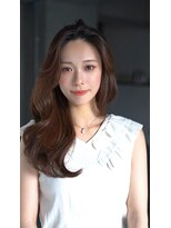 レノラ 本町(LENORA) 美髪ミディアムレイヤーカットデジタルパーマチェリーブラウン