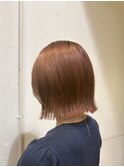 春◎切りっぱなし赤みブラウン外ハネボブ
