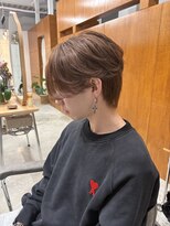 リヴ ヘアサロン(LiV HAIR SALON)&nbsp;センターパート×ミルクティーベージュ