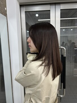 ディジョン 自由ヶ丘(Dijon) 韓国顔まわりレイヤーカットグレージュオリーブベージュブラウン