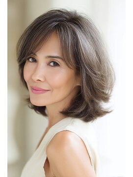 シャルマン 銀座(Charumante) ４０代５０代◎白髪ぼかしハイライトショートボブ美髪イメチェン
