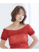 ラフィス ヘアー ウィム 倉敷白楽町店(La fith hair uim.)&nbsp;【La fith】ブリーチなしWカラー×外ハネボブ