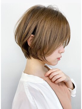 アース 菊名店(HAIR&MAKE EARTH) 大人可愛い小顔ショートボブ ベージュ透明感カット