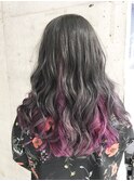 グレージュ×インナーピンクバイオレット
